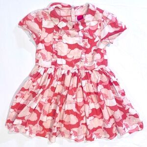 Mini Boden Pink Unicorns Dress Girls 2-3 Y 2T 3T Clouds Cotton Peter Pan Collar